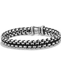 David Yurman Chain Collection Sterling Silver Bracelet - Black
