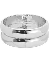 Ettika - Set Of 2 Stackable Hinged Bangle Bracelets - Lyst