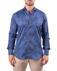 Maceoo - Einstein Contemporary Fit Print Cotton Button-Up Shirt - Lyst