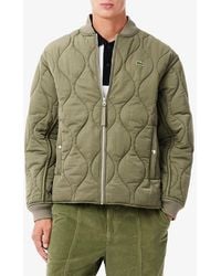 Lacoste - Water Repellent Quilted Bomber Jacket - Lyst
