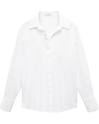 Mango - Button-up Linen Shirt - Lyst