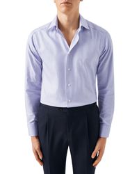 Eton - Contemporary Fit Check Organic Cotton Dress Shirt - Lyst