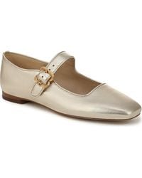 Sam Edelman - Michaela Mary Jane Flat In Gold Leaf At Nordstrom Rack - Lyst