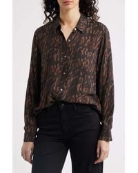 Rails - Josephine Leopard Print Button-Up Shirt - Lyst