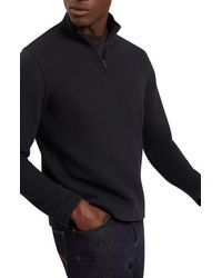 Ted Baker - Caindle Waffle Texture Quarter Zip Pullover - Lyst