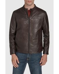 Andrew Marc - Leather Racer Jacket - Lyst