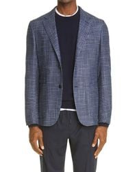 ZEGNA - Crossover Micro Check Wool, Silk & Cashmere Sport Coat - Lyst