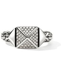 John Hardy - Icon Stud Ring With Pavé Diamonds - Lyst