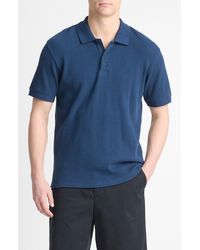 Vince - Textured Stretch Cotton Polo - Lyst