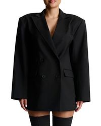 Naked Wardrobe - Oversize Long Sleeve Blazer Dress - Lyst