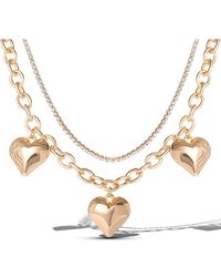 Jessica Simpson - Triple Heart Statement Necklace - Lyst