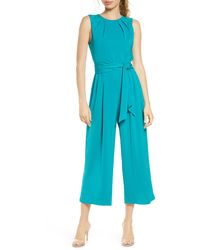 charles henry faux wrap jumpsuit