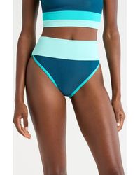 Beach Riot - Ribbed Colorblock High-Waist Bikini Bottoms - Lyst