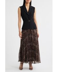 Julia Jordan - Faux Two-Piece Sleeveless Belted Maxi Dress - Lyst