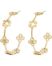 Tory Burch - Forget Me Not Hoop Earrings - Lyst