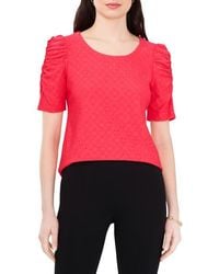 Chaus - Eyelet Ruched Sleeve Top - Lyst