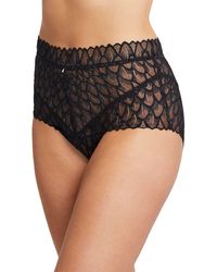 Montelle Intimates - Lacey High Waist Lace Briefs - Lyst
