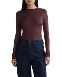 Agolde - Delphi Slim Ribbed Tee - Lyst