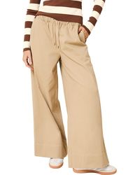 Solid & Striped - The Flynn Stretch Cotton Drawstring Wide Leg Pants - Lyst