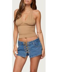 Edikted - Jaynee Crop Halter Top - Lyst