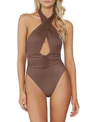 PQ Swim - Celine Halter One-piece Swimsuit - Lyst