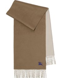 Burberry - Reversible Ekd Embroidered Cashmere Scarf - Lyst