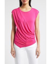 Loveappella - Drape Asymmetric Top - Lyst