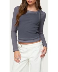Edikted - Zane Contrast Layer T-Shirt - Lyst