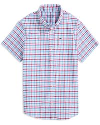 Vineyard Vines - Kids' Plaid Brrrº Short Sleeve Button-Down Shirt - Lyst