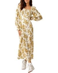 Free People - Jaymes Floral Smocked Long Sleeve Maxi Dress - Lyst