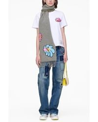 Marc Jacobs - Daisy Appliqué Merino Wool Blend Scarf - Lyst