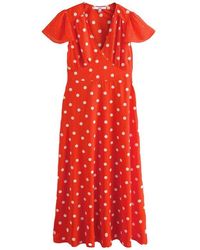 Next - Polka Dot Tie Back Maxi Dress - Lyst