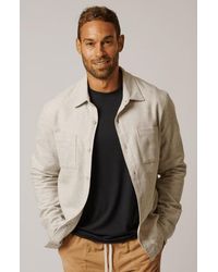 LEISURE LAB - Cotton Tweed Button Up - Lyst