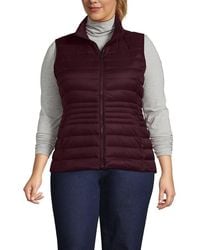 Lands' End - Plus Size Wanderweight Packable Down Vest - Lyst