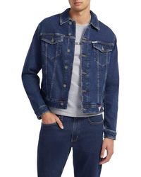 Guess - Slim Fit Denim Trucker Jacket - Lyst