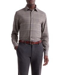 Bugatchi - Julian Shaped Fit Plaid Cotton & Wool Button-Up Shirt - Lyst