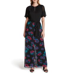 tahari jumpsuit floral