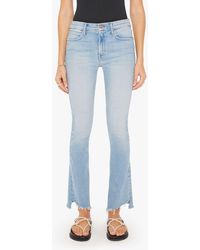 Mother - The Runaway Frayed Step Hem Bootcut Jeans - Lyst