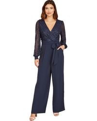 Yumi' - Long Sleeved Sequin Jumpsuit - Lyst