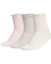 adidas - Assorted 3-Pack Ruffle Rib Ankle Socks - Lyst