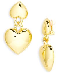 Kenneth Jay Lane - Heart Drop Clip-On Earrings - Lyst