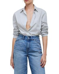 Madewell - With-a-twist Stripe Poplin Button-up Shirt - Lyst