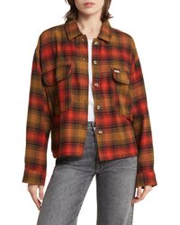 Brixton - Bowery Plaid Cotton Flannel Button-up Shirt - Lyst