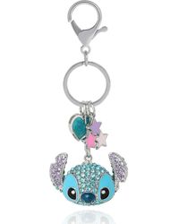 Disney - Stitch Crystal Keychain With Heart & Star Charms, ‑Tone - Lyst