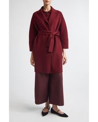 Max Mara - Arona Belted Virgin Wool Wrap Coat - Lyst