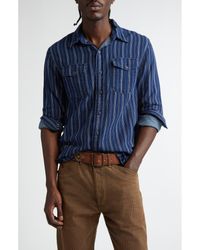 Ralph Lauren - Stripe Cotton Double Cloth Button-Up Shirt - Lyst
