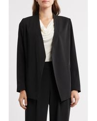 Anne Klein - Traveler's Open Front Stretch Gabardine Jacket - Lyst