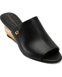 Donna Karan - Donna Wedge Slide Sandal - Lyst
