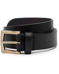 EZRA ARTHUR - Classic Buckle Leather Belt 35Mm - Lyst