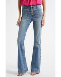 Ramy Brook - Cindy Exposed-Button Fly Wide Leg Jeans - Lyst